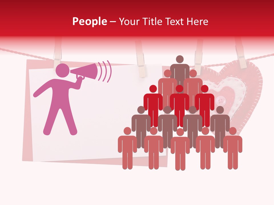 Love Clothespin Holiday PowerPoint Template