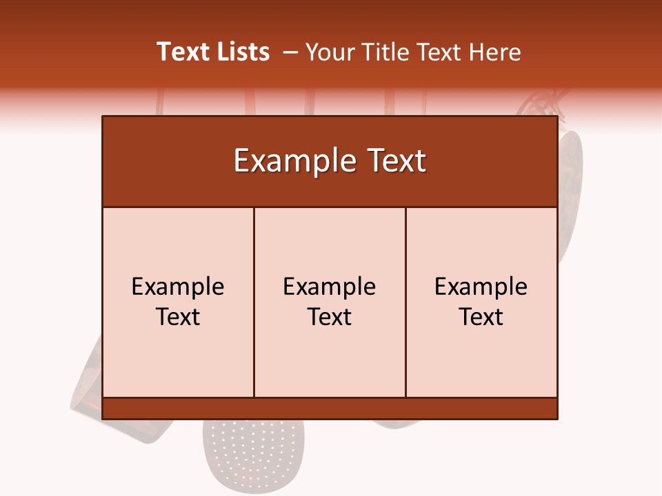 Traditional Bake Utensils PowerPoint Template