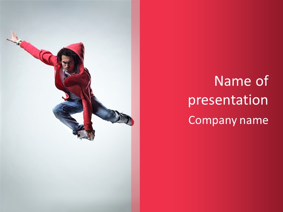 Stretching Performer Dance PowerPoint Template