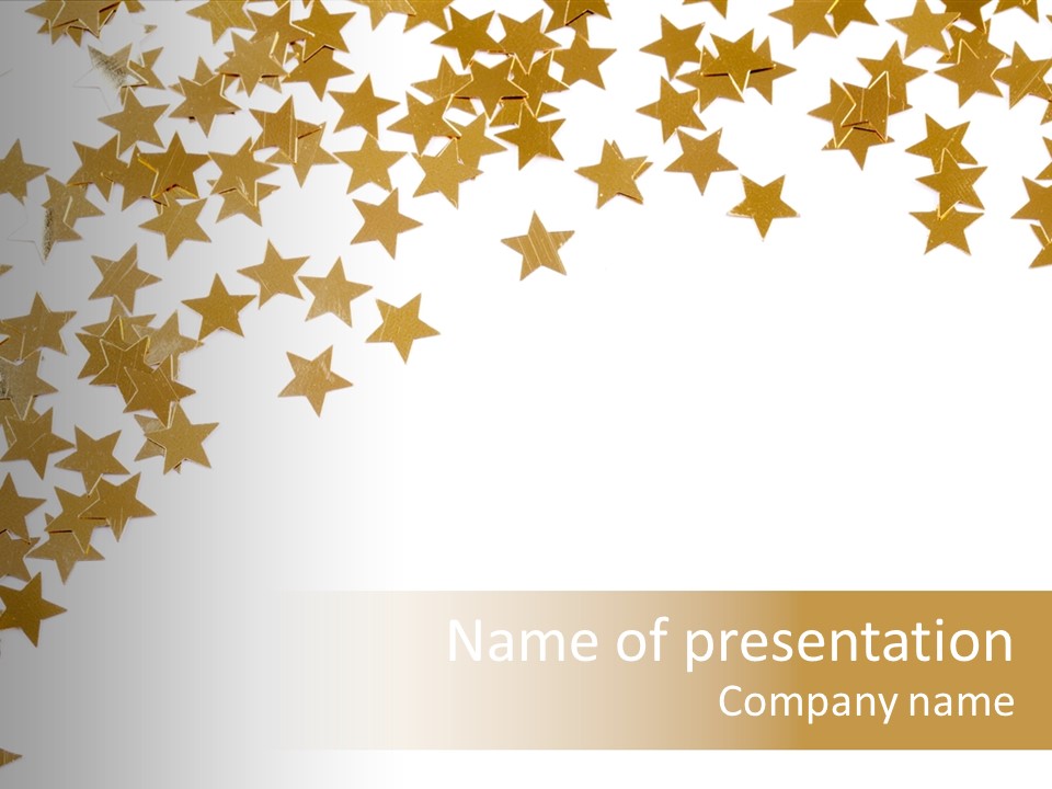 Yellow Objects Glittering PowerPoint Template