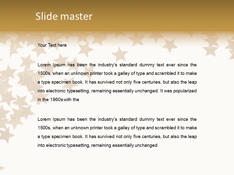 Yellow Objects Glittering PowerPoint Template