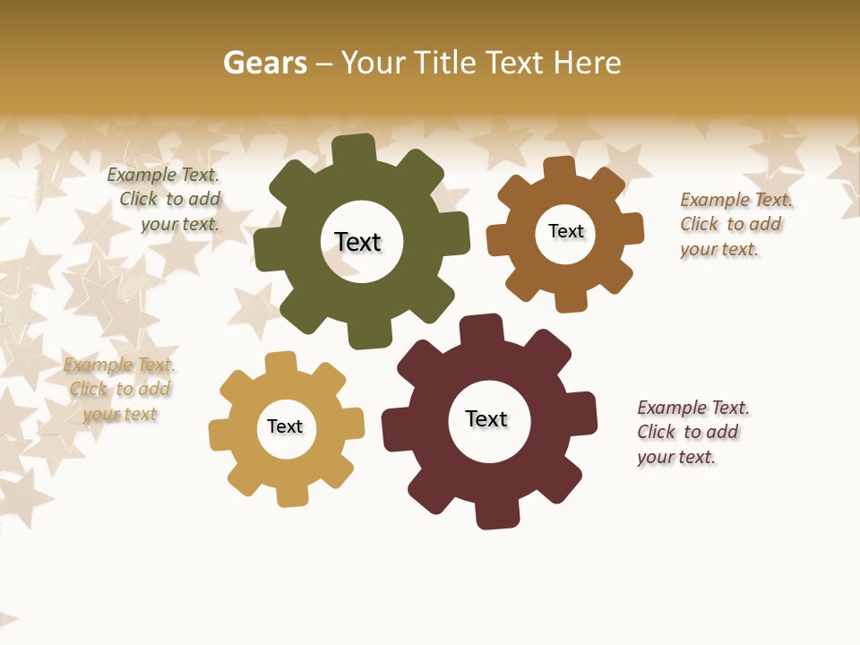 Yellow Objects Glittering PowerPoint Template