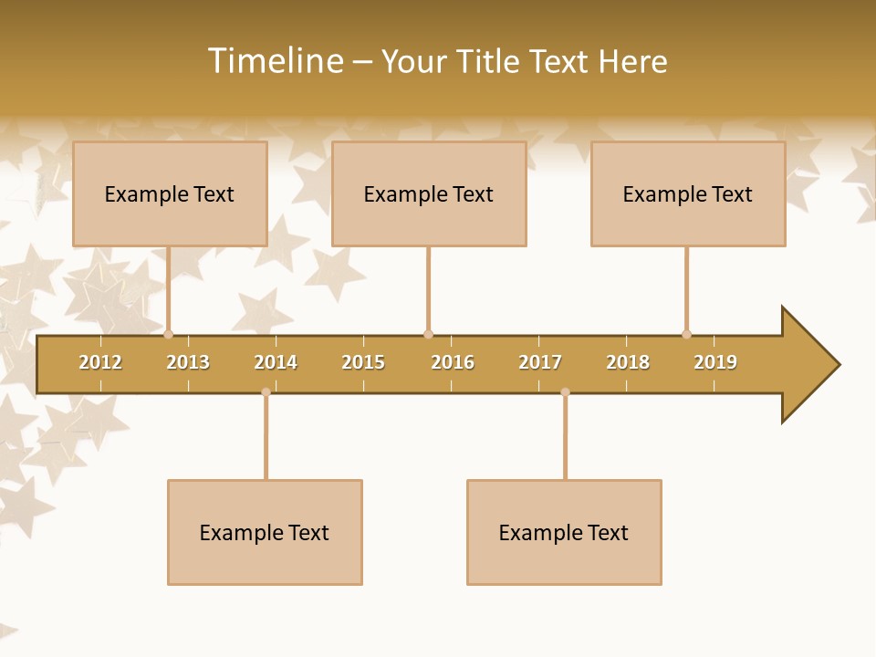 Yellow Objects Glittering PowerPoint Template