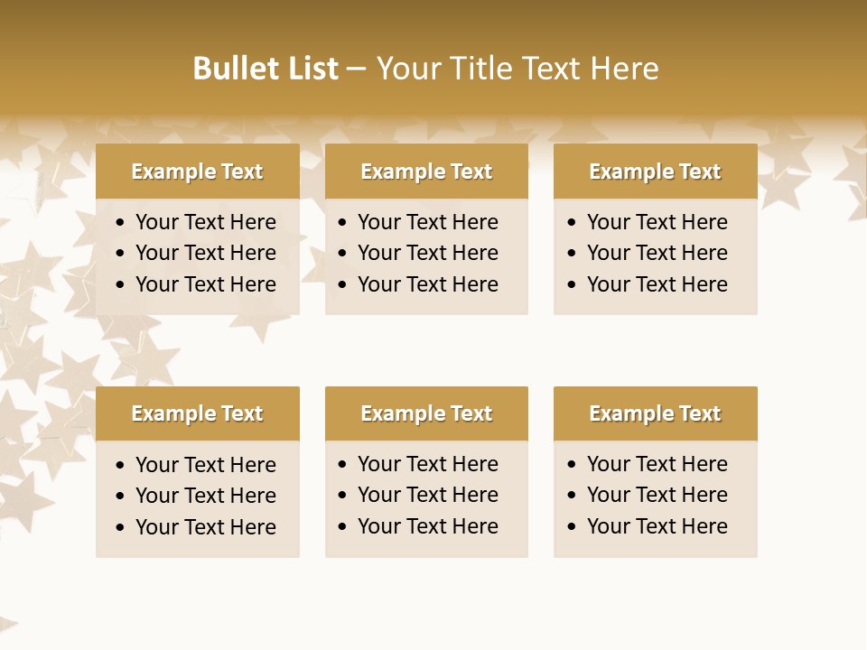 Yellow Objects Glittering PowerPoint Template