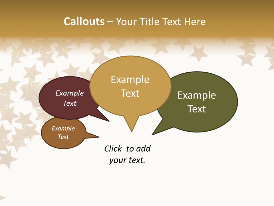 Yellow Objects Glittering PowerPoint Template