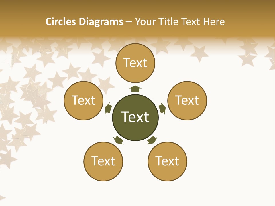 Yellow Objects Glittering PowerPoint Template