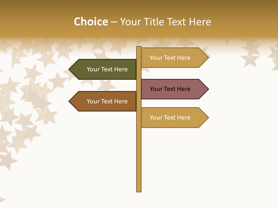 Yellow Objects Glittering PowerPoint Template