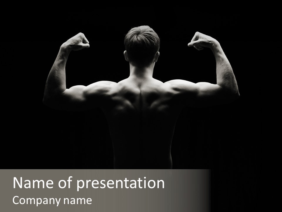 Six Pack Gorgeous Shirtless PowerPoint Template