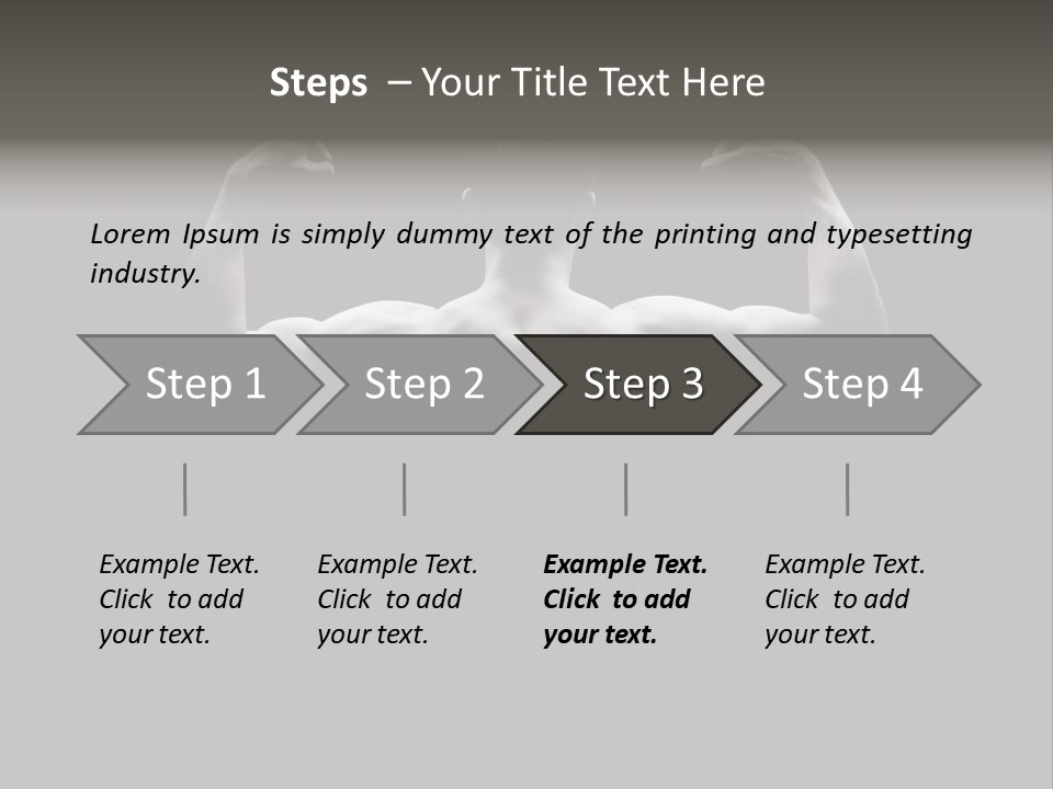 Six Pack Gorgeous Shirtless PowerPoint Template