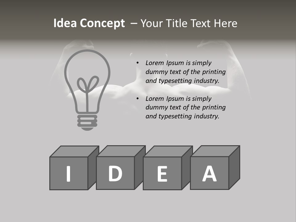 Six Pack Gorgeous Shirtless PowerPoint Template