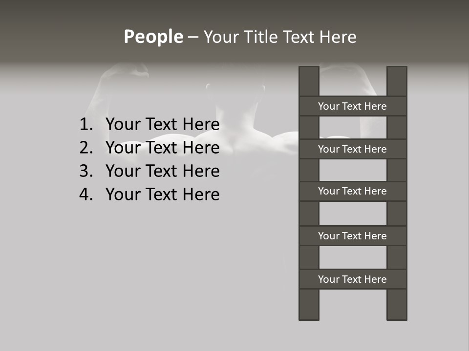 Six Pack Gorgeous Shirtless PowerPoint Template