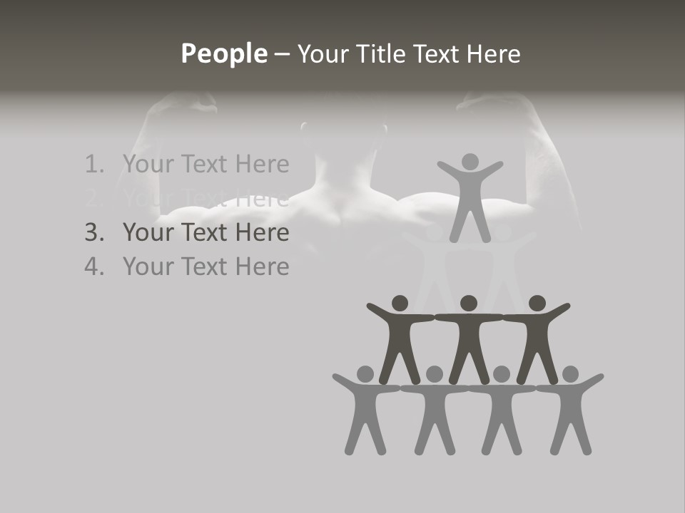 Six Pack Gorgeous Shirtless PowerPoint Template