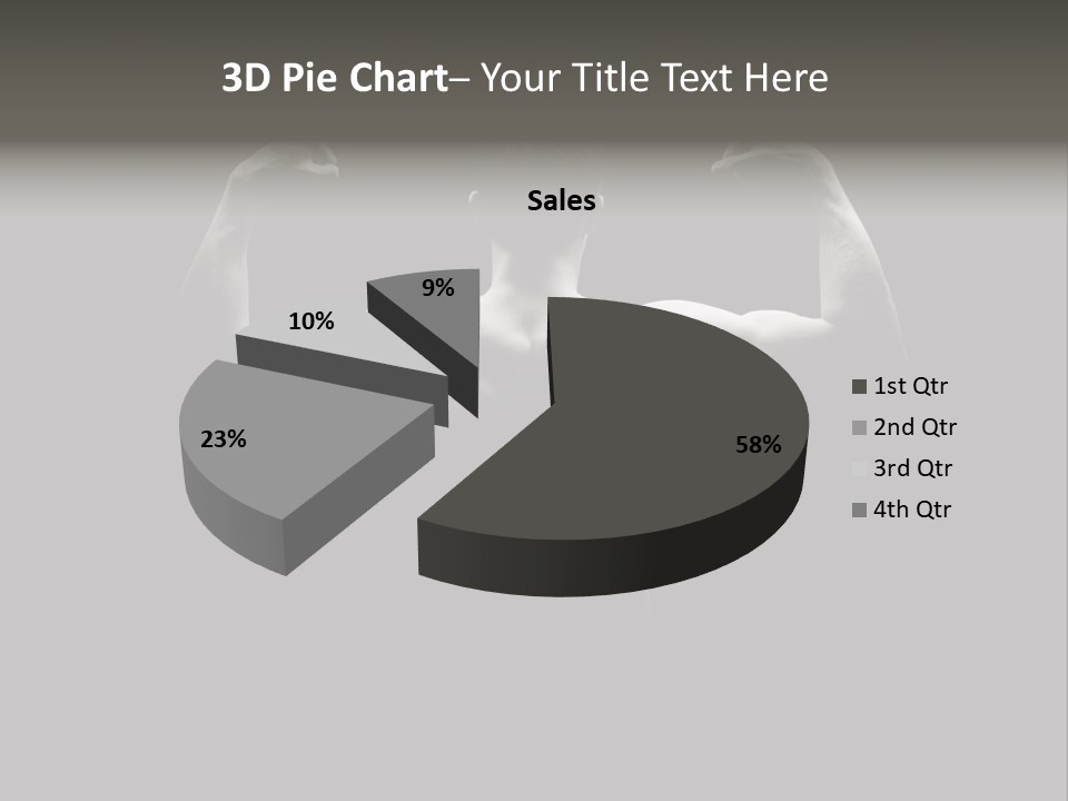 Six Pack Gorgeous Shirtless PowerPoint Template
