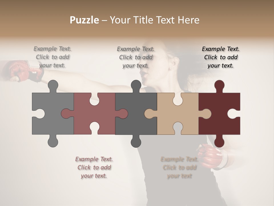 White Tough Fit PowerPoint Template