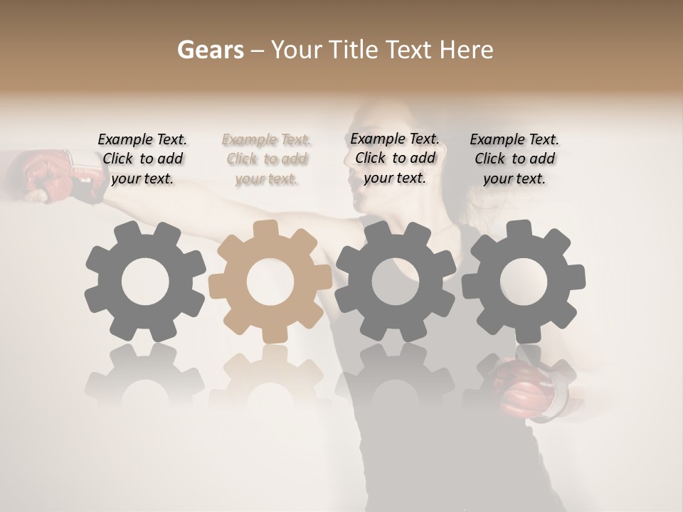 White Tough Fit PowerPoint Template