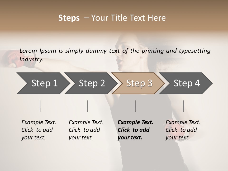 White Tough Fit PowerPoint Template