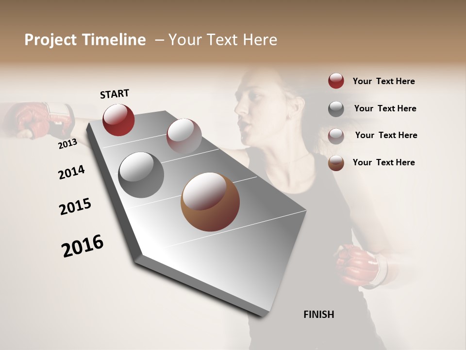 White Tough Fit PowerPoint Template