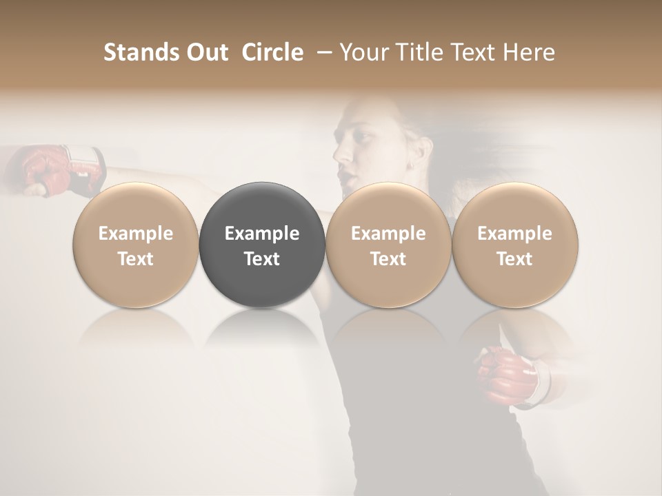 White Tough Fit PowerPoint Template