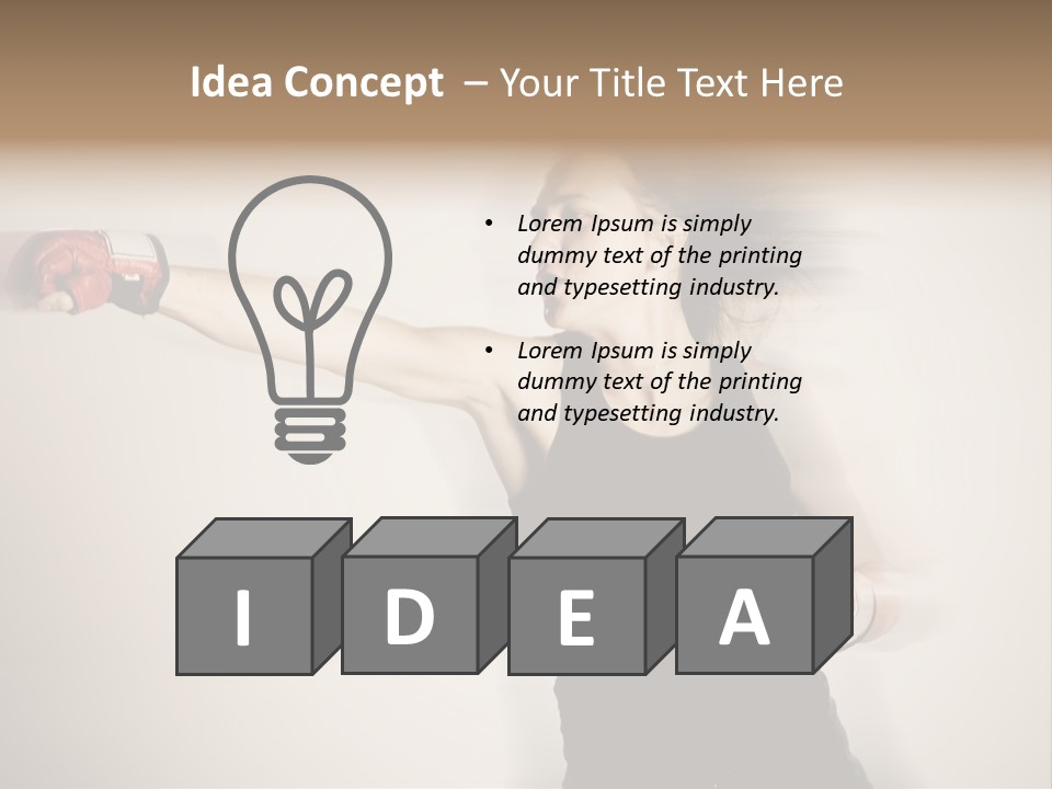 White Tough Fit PowerPoint Template