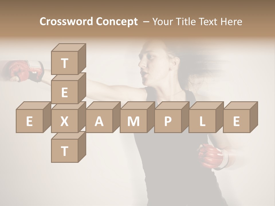 White Tough Fit PowerPoint Template