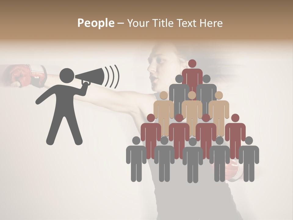 White Tough Fit PowerPoint Template