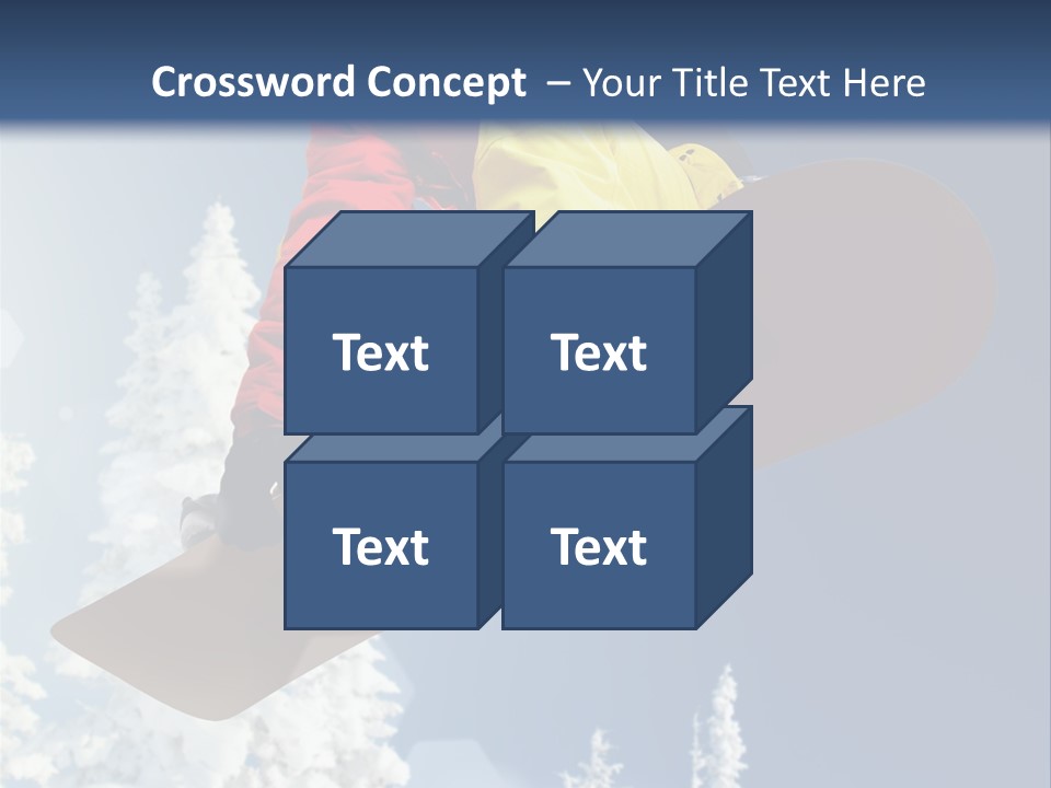 Sportswear Skier Sky PowerPoint Template