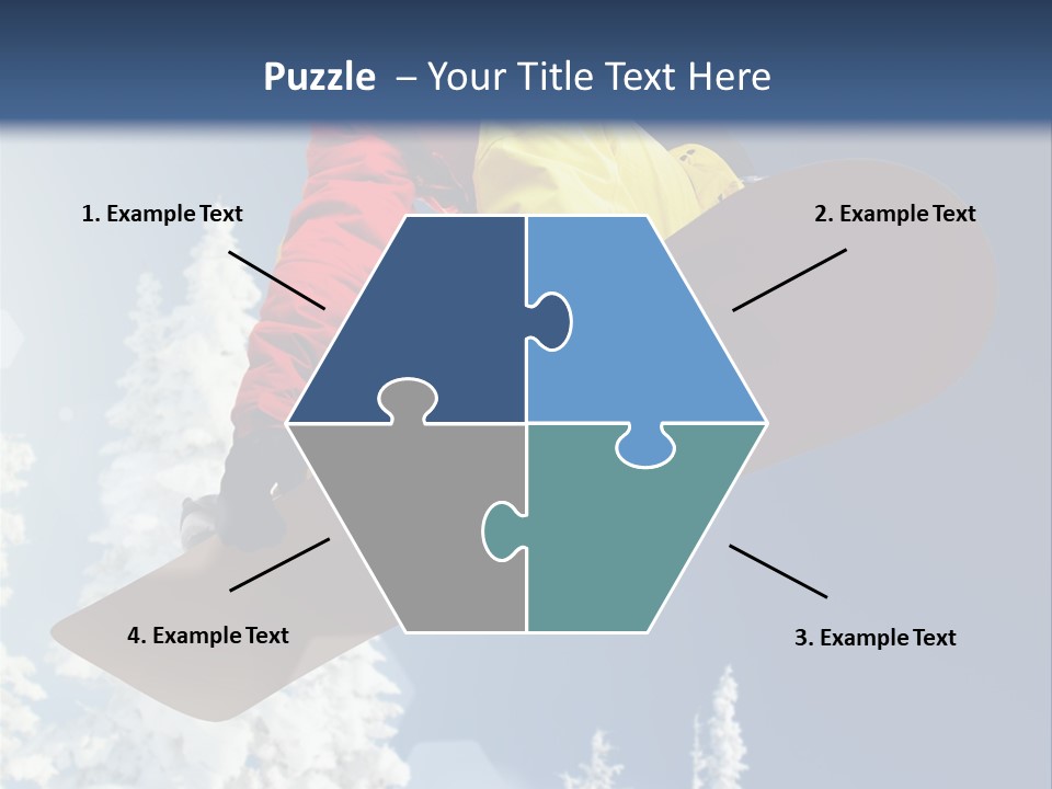 Sportswear Skier Sky PowerPoint Template