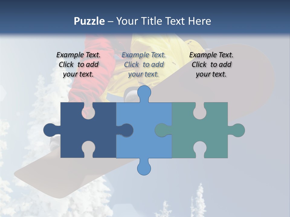 Sportswear Skier Sky PowerPoint Template