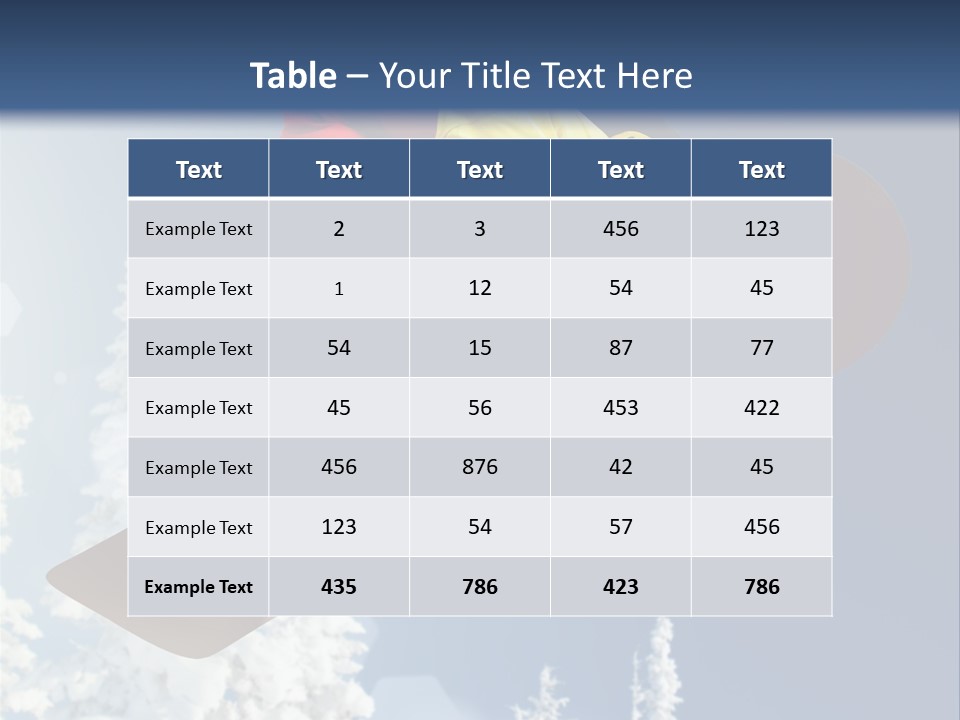 Sportswear Skier Sky PowerPoint Template