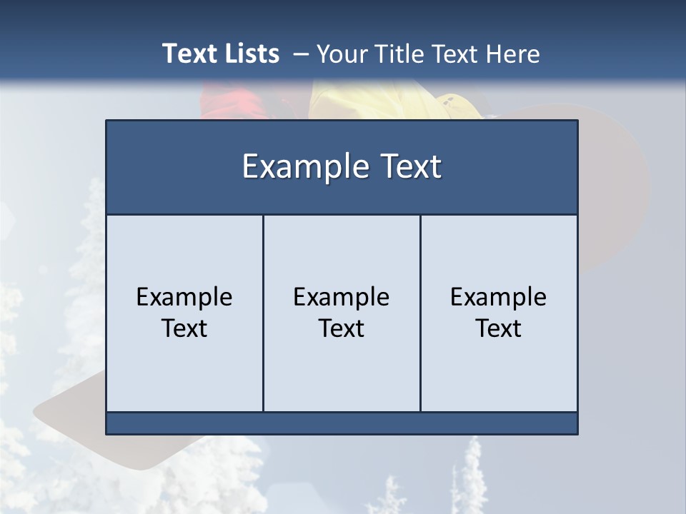 Sportswear Skier Sky PowerPoint Template
