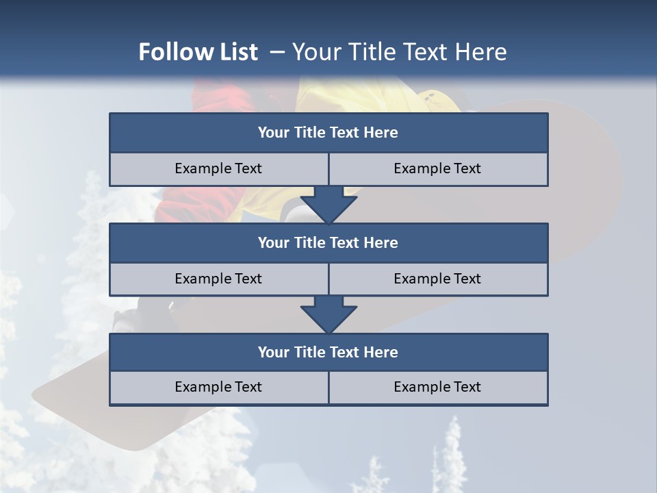 Sportswear Skier Sky PowerPoint Template