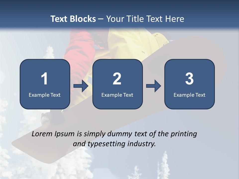 Sportswear Skier Sky PowerPoint Template