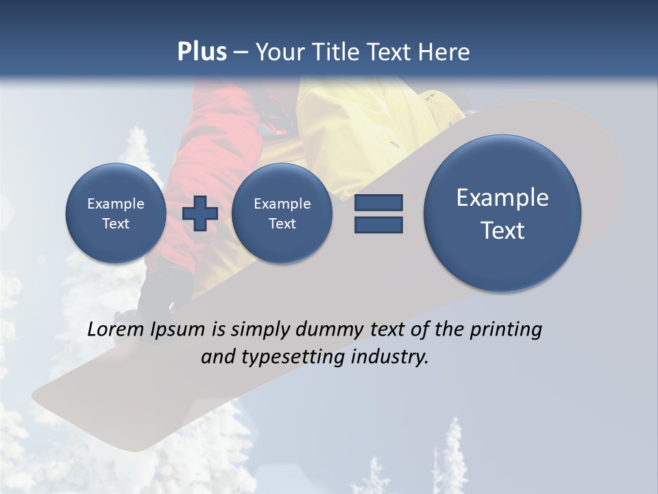 Sportswear Skier Sky PowerPoint Template