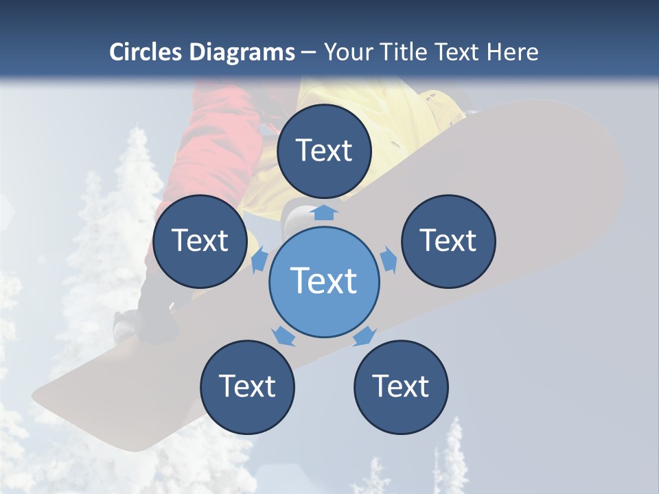 Sportswear Skier Sky PowerPoint Template