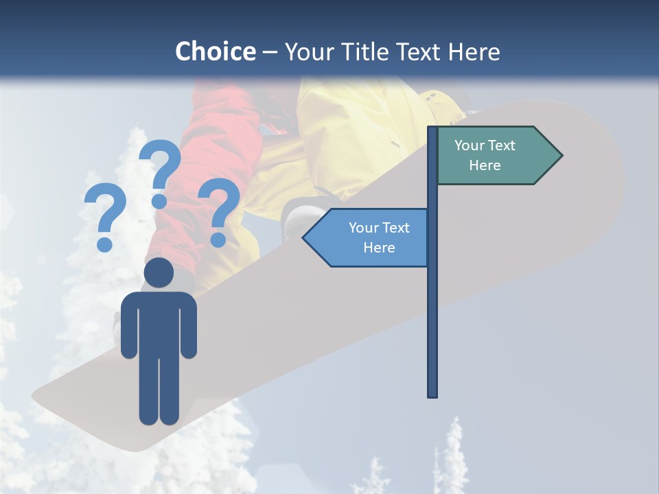 Sportswear Skier Sky PowerPoint Template