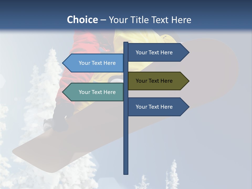 Sportswear Skier Sky PowerPoint Template