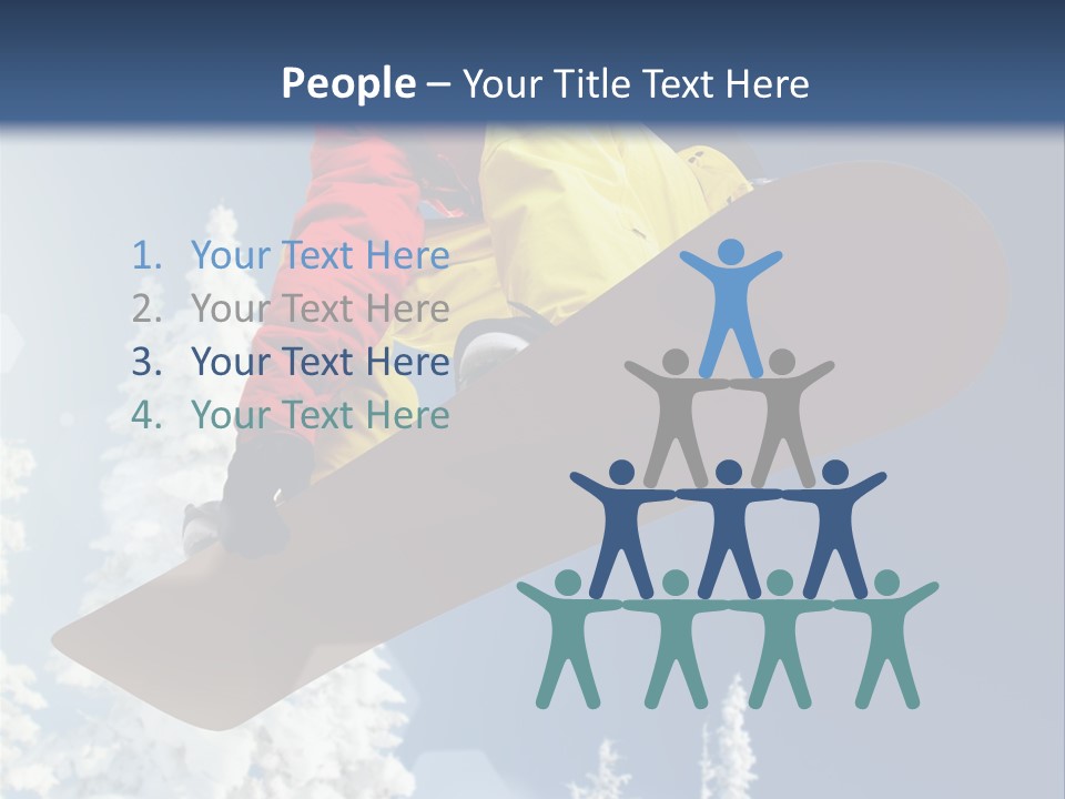 Sportswear Skier Sky PowerPoint Template