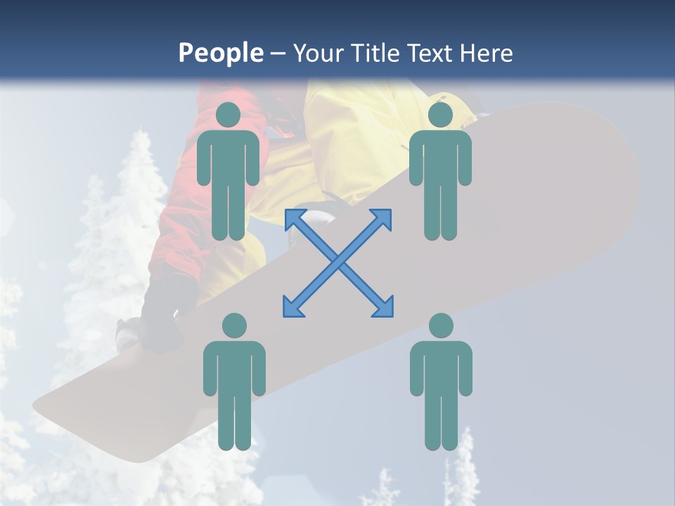 Sportswear Skier Sky PowerPoint Template