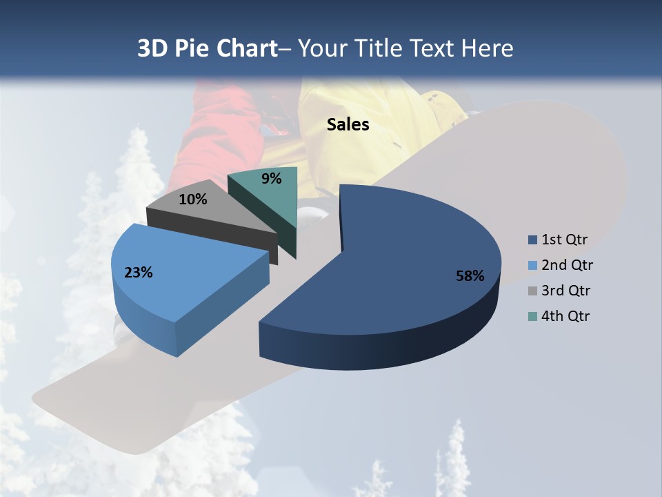 Sportswear Skier Sky PowerPoint Template