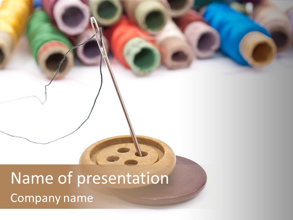 Cliche Sewing Roll PowerPoint Template