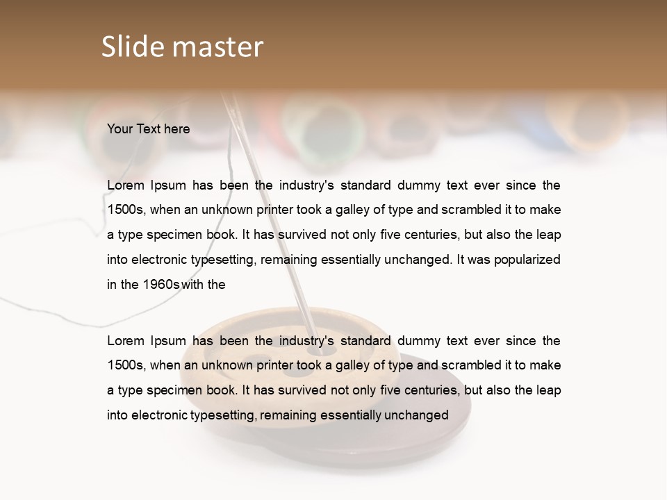 Cliche Sewing Roll PowerPoint Template