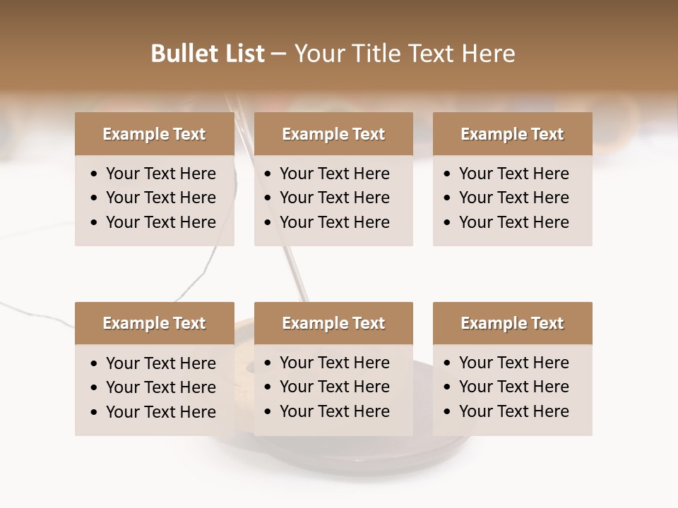 Cliche Sewing Roll PowerPoint Template