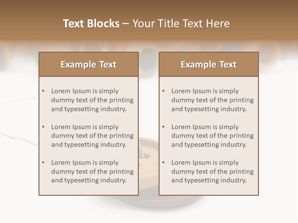 Cliche Sewing Roll PowerPoint Template