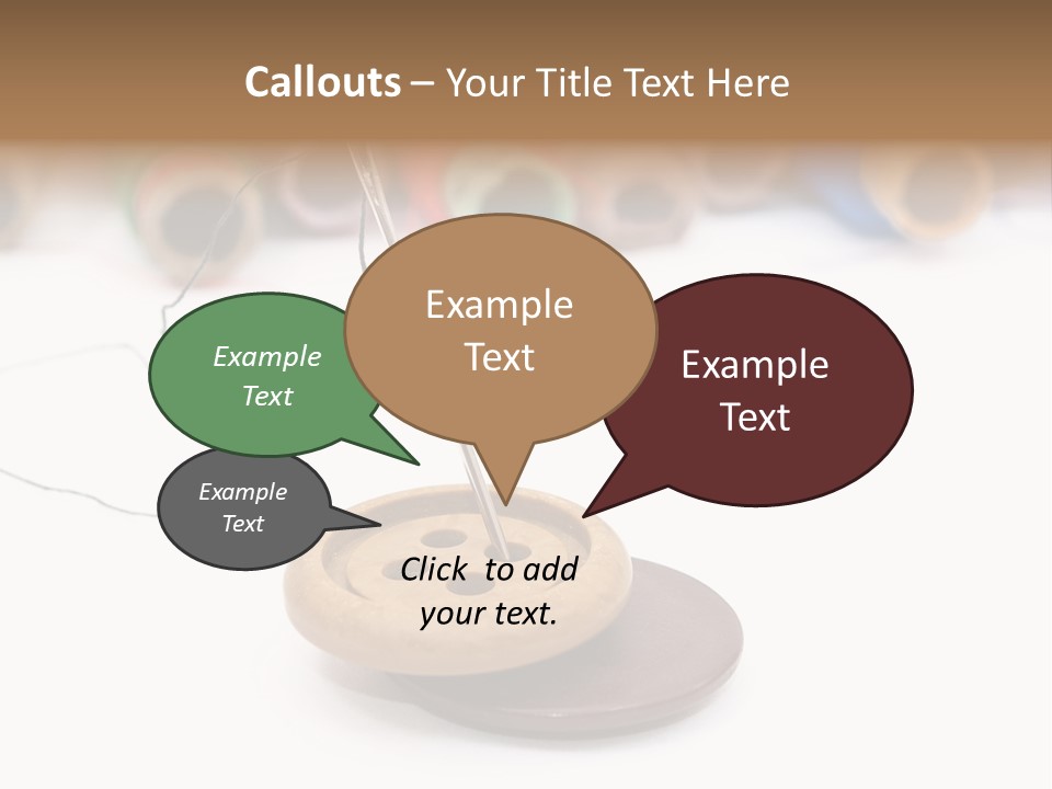 Cliche Sewing Roll PowerPoint Template