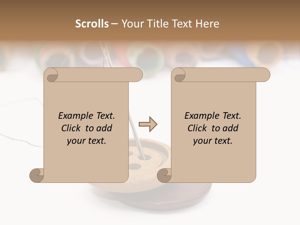 Cliche Sewing Roll PowerPoint Template