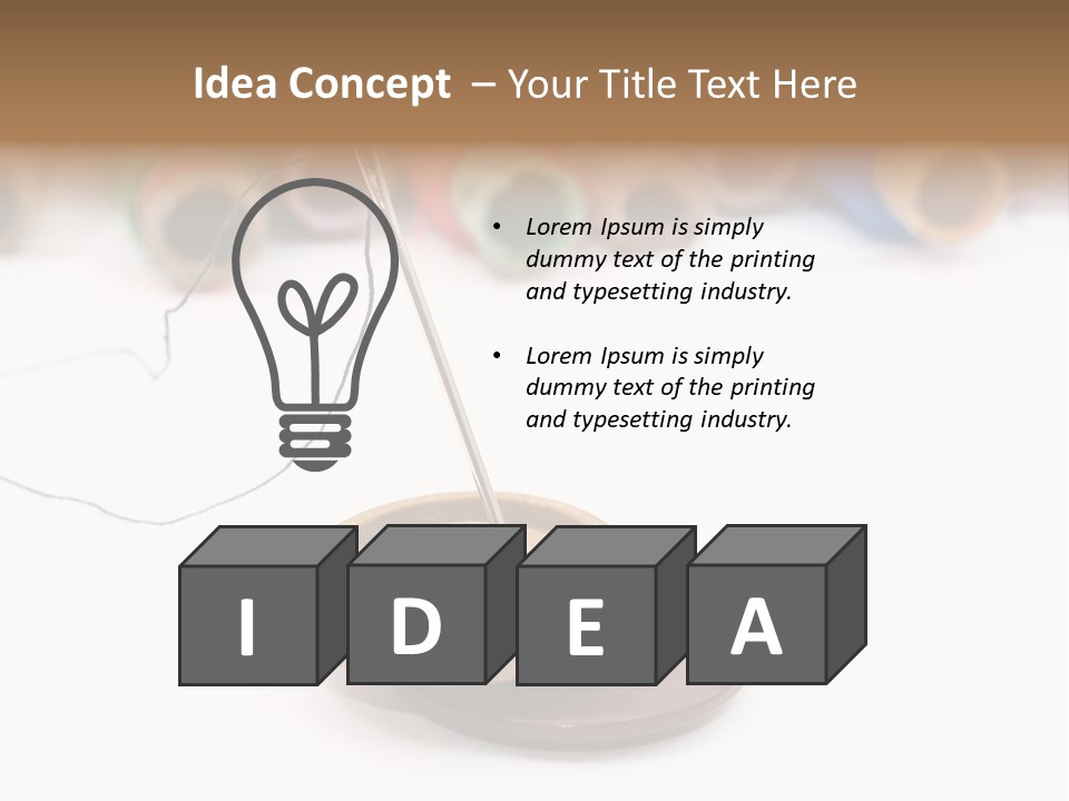 Cliche Sewing Roll PowerPoint Template