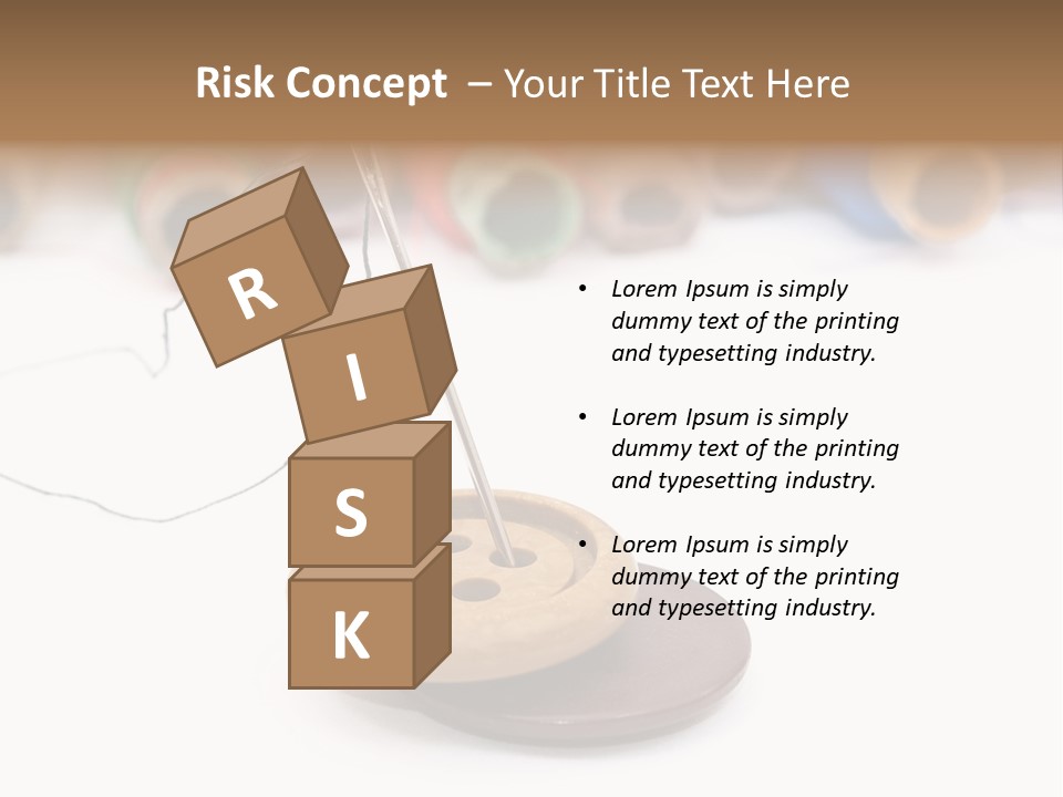 Cliche Sewing Roll PowerPoint Template