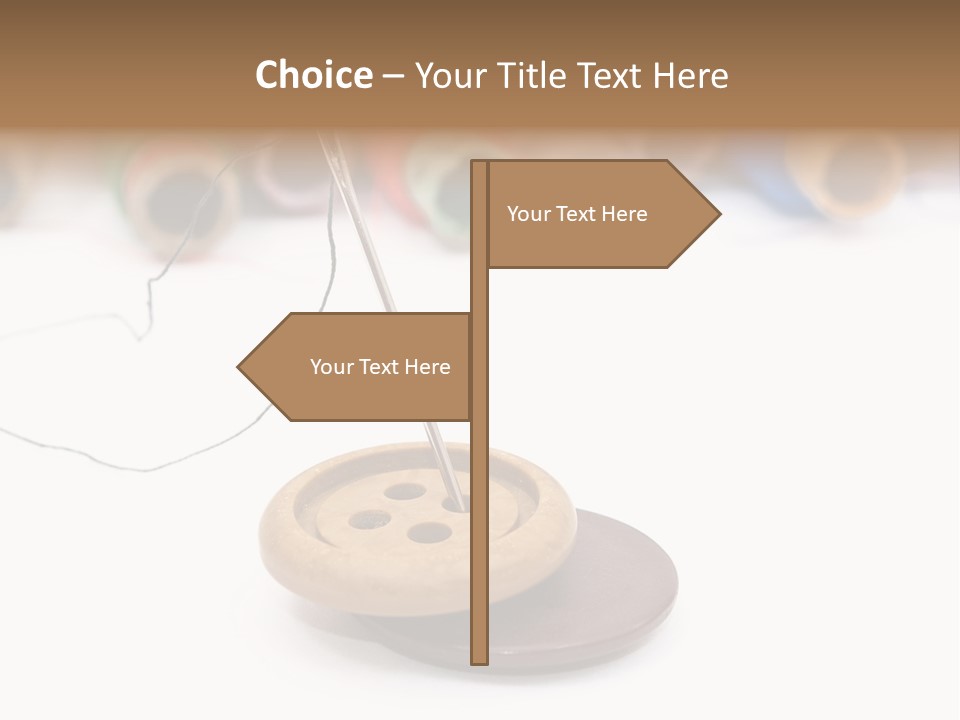 Cliche Sewing Roll PowerPoint Template