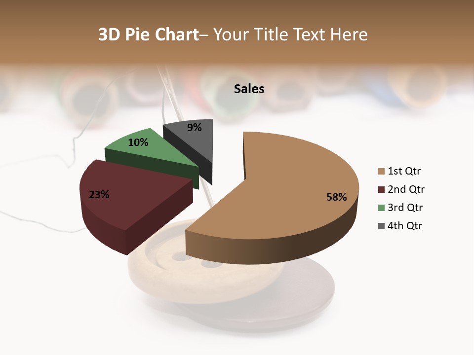 Cliche Sewing Roll PowerPoint Template