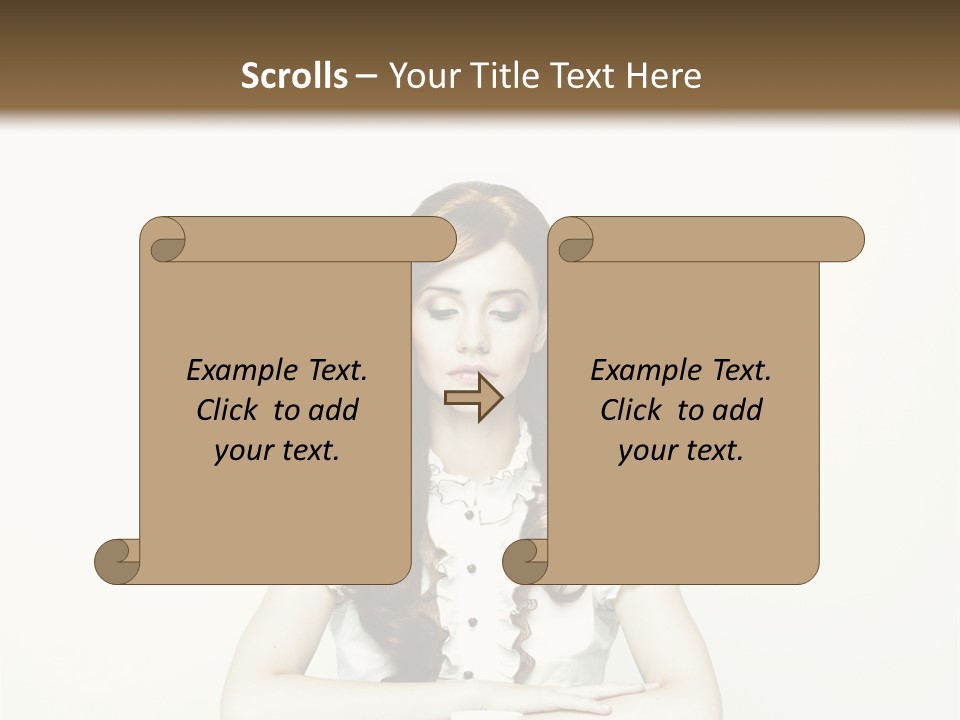 Femininity Vintage Flavor PowerPoint Template